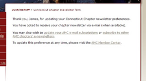 success confirmation screen